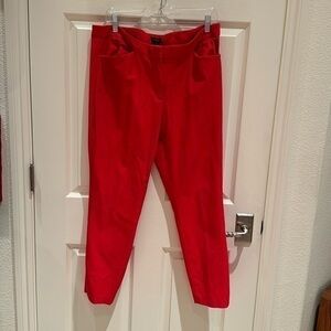 Halogen ankle pants, beautiful red.